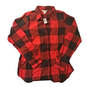 OLD NAVY WOMEN'S PLACID FLANNEL WOMEN'S LONG SLEEVE SZ LARGE TALL